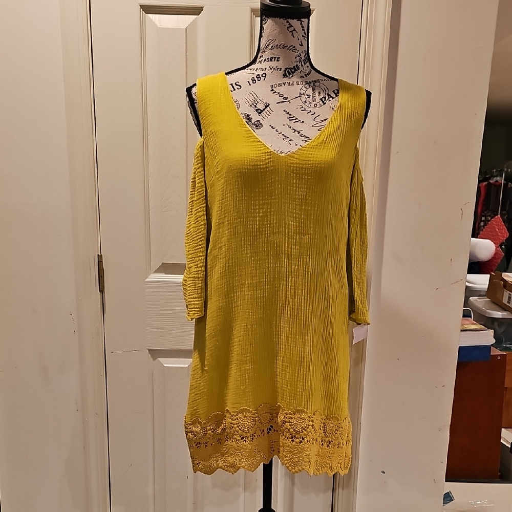 Jack by BB Dakota Yellow Cut Out Mini Dress